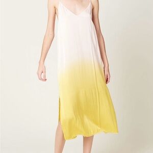 Yellow and White Ombre Slip Dress